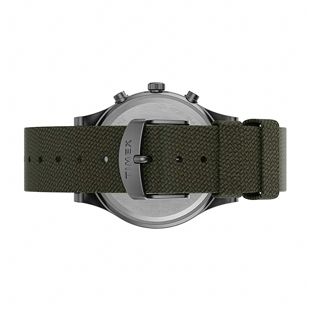 Allied chronograph 42mm outlet fabric strap watch